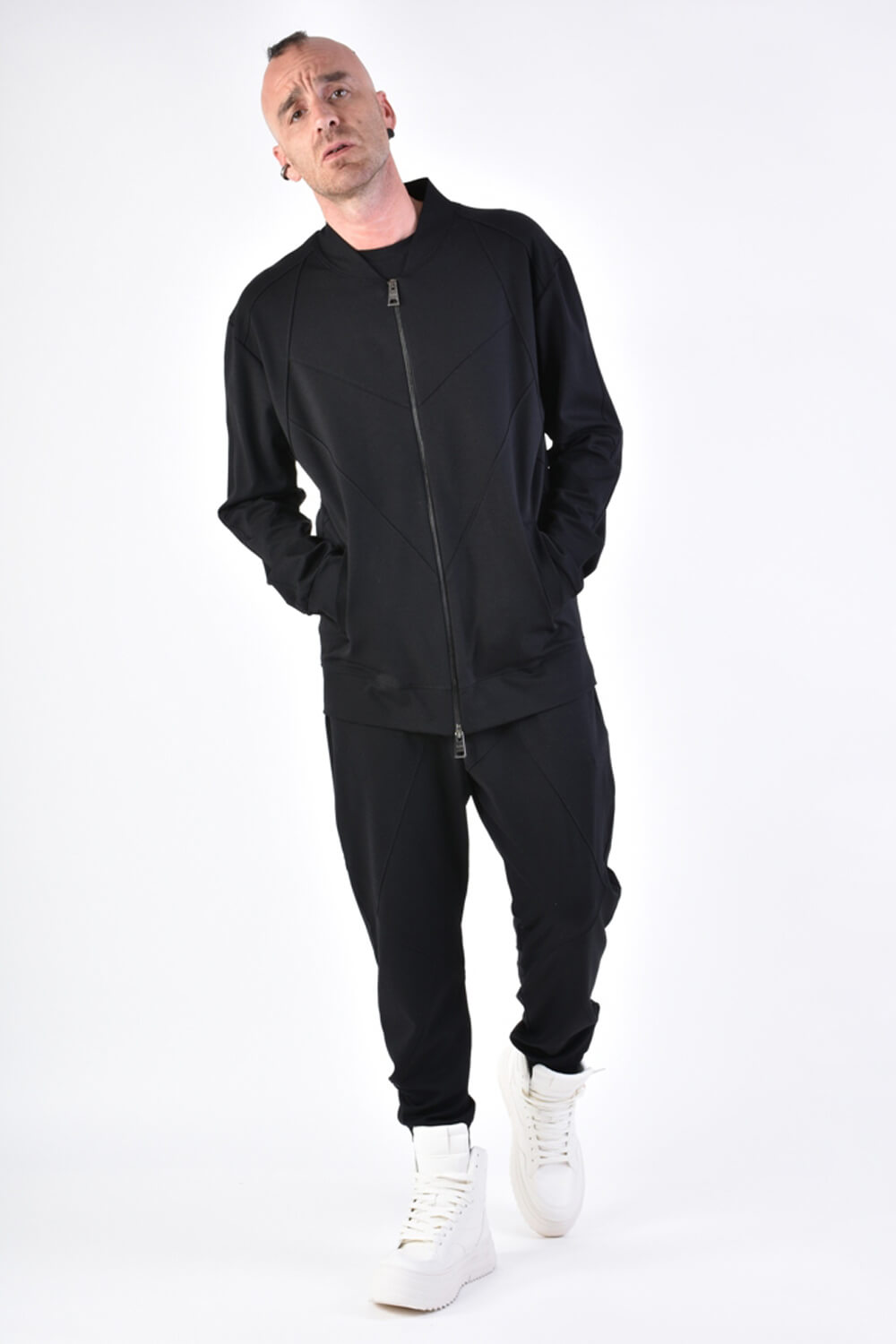 Stretch Regular Fit Pants Black