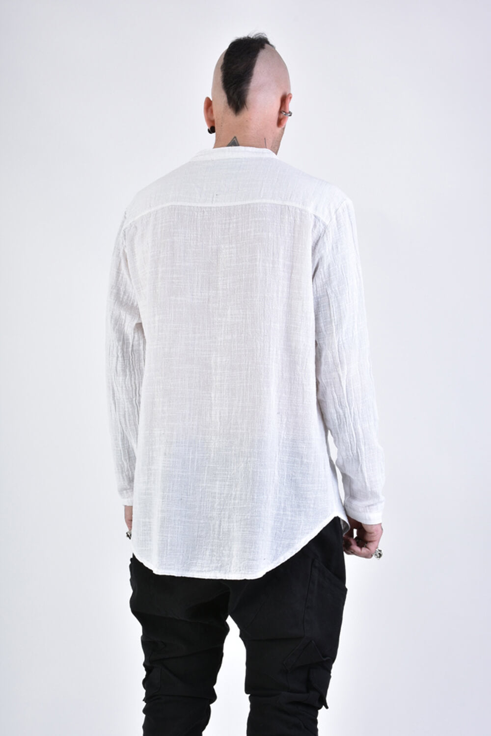 L/S Button-Up Cotton Shirt White