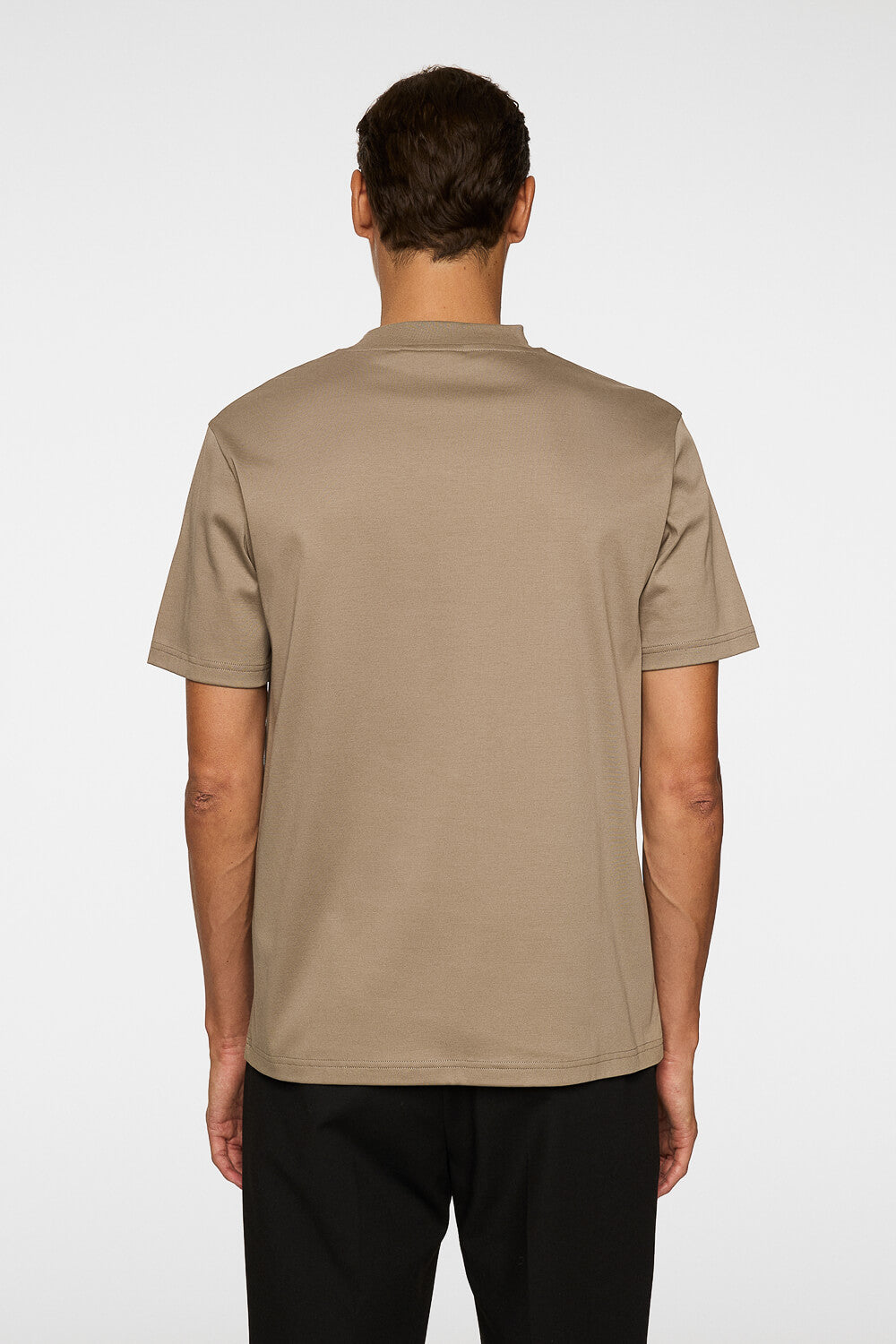 Ace Mock Neck T-Shirt Taupe
