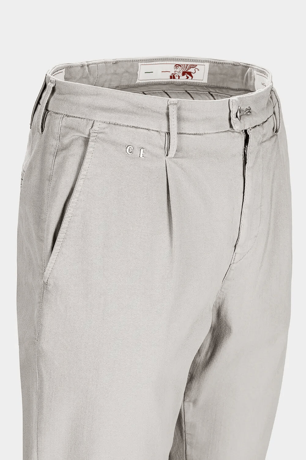 Alberto Soft Dye Chino Trouser Light Grey