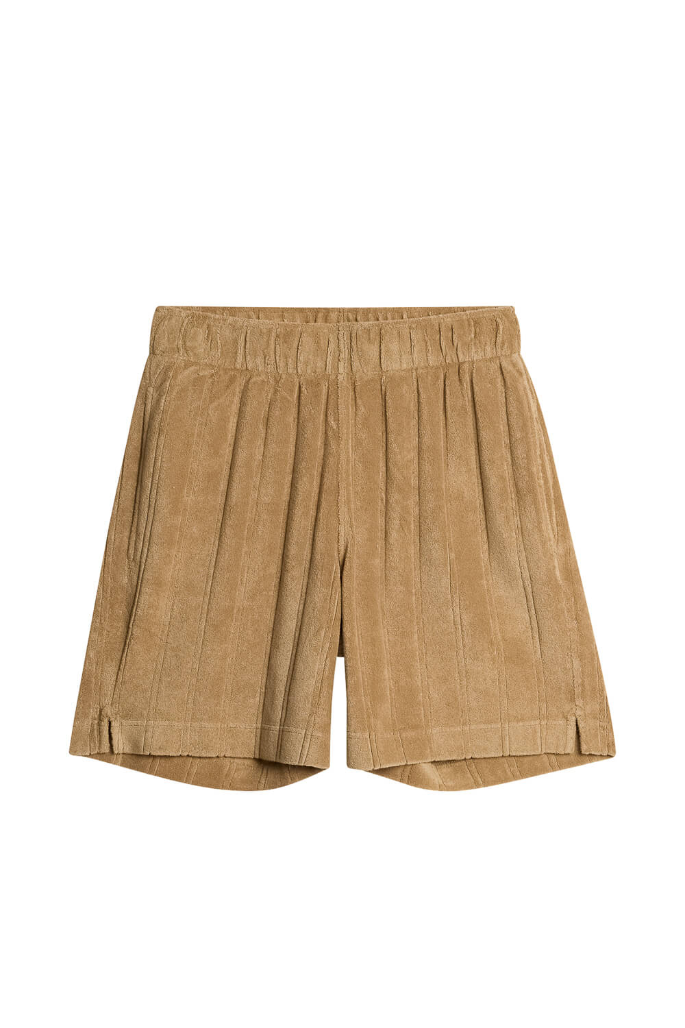 Allan Stripe Terry Shorts Camel