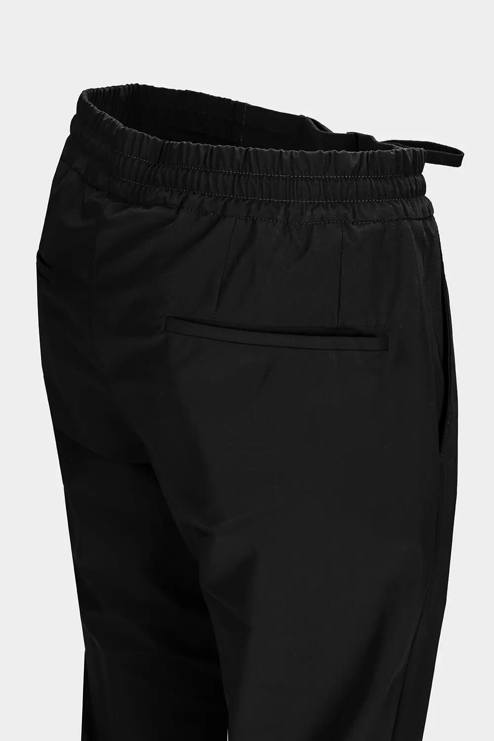 Alvise Tecs Water Wash Drawstring Trouser Black