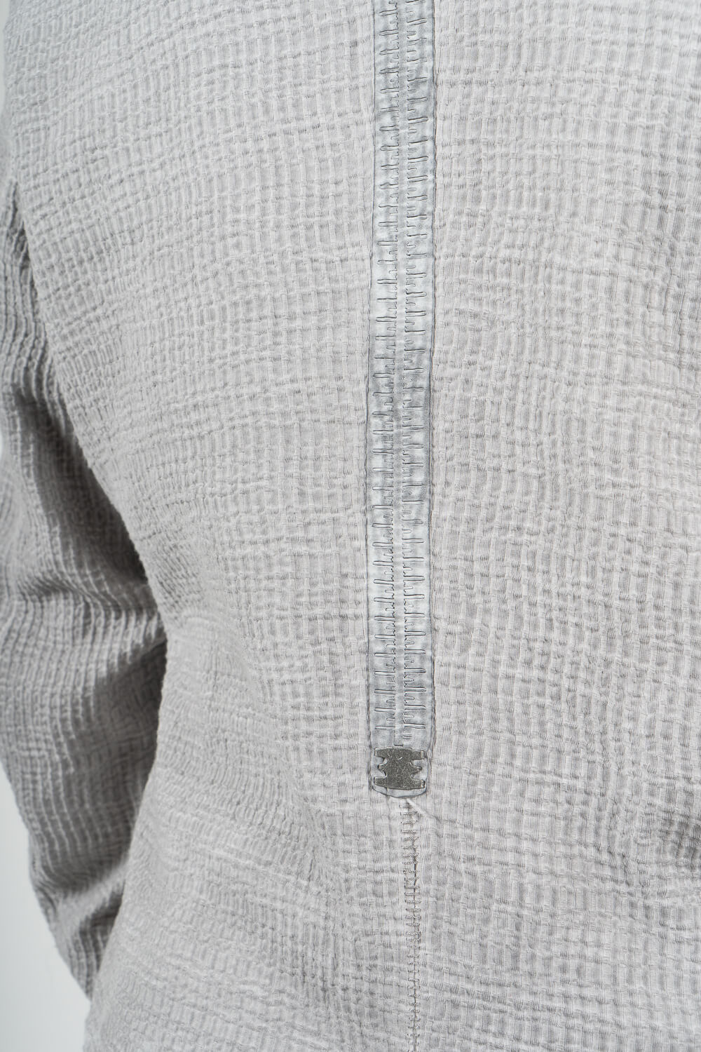 Asymetrique Ondes Zip-Up Jacket Light Grey