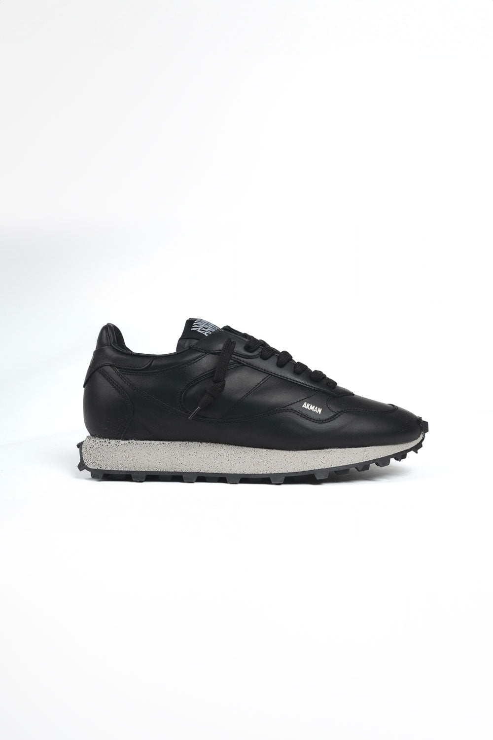 Atena Calf Italian Leather Sneaker Black/Grey