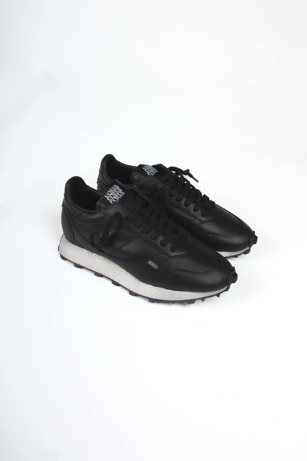 Atena Calf Italian Leather Sneaker Black/Grey