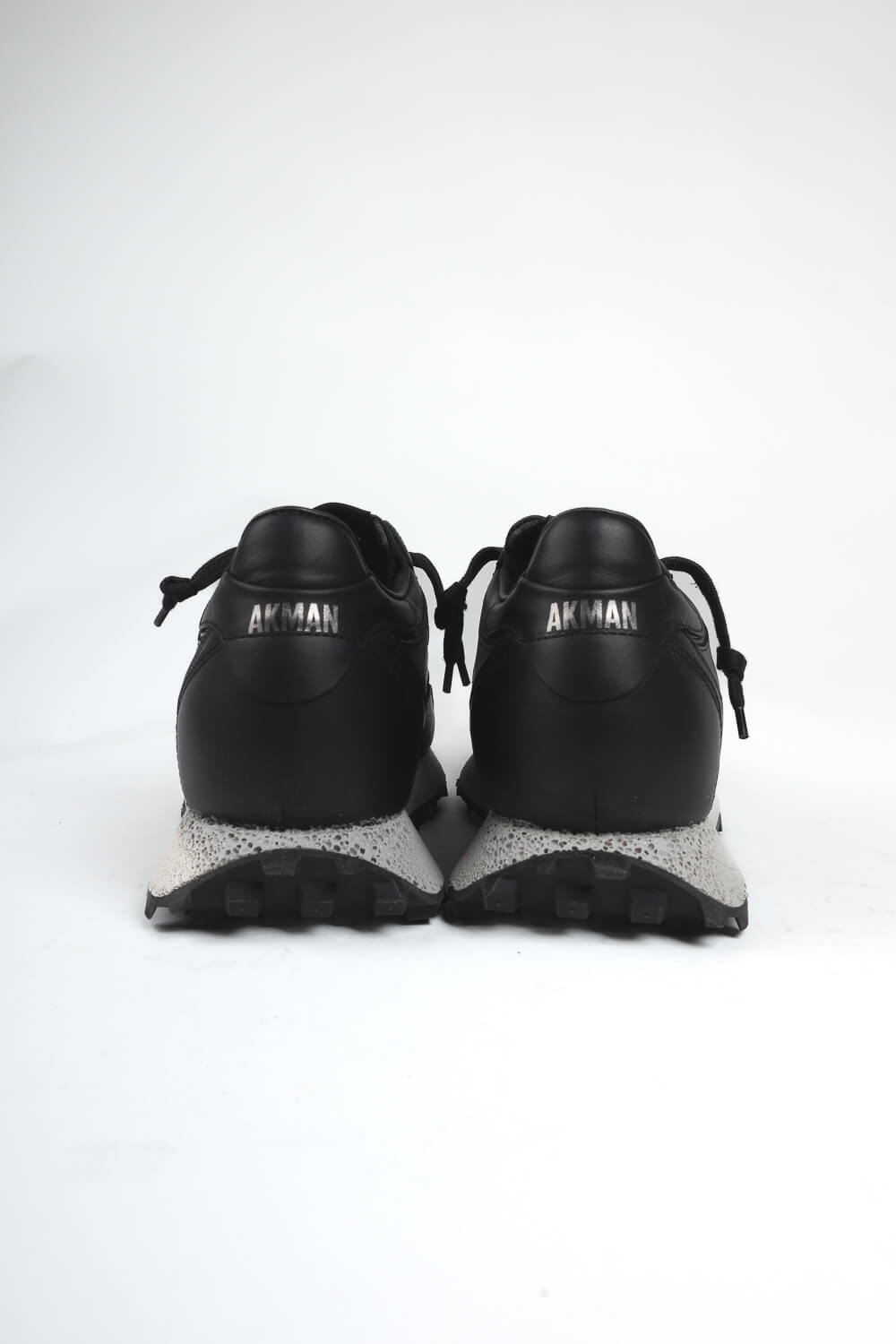 Atena Calf Italian Leather Sneaker Black/Grey
