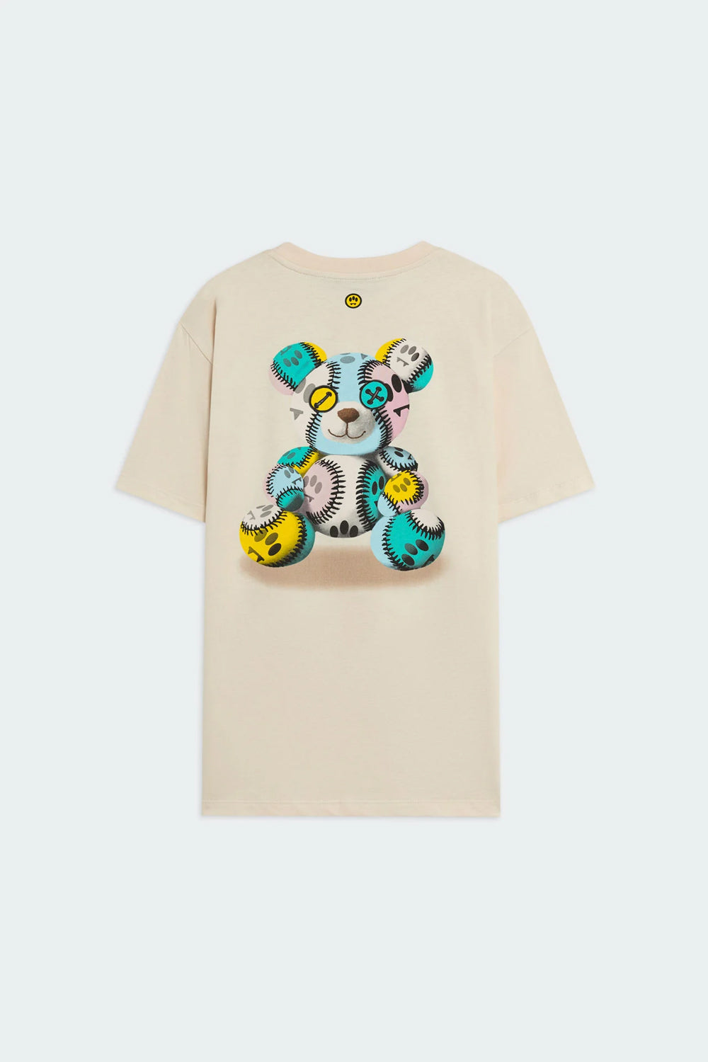 Barrow Multicoloured Bear Jersey T-Shirt Cream