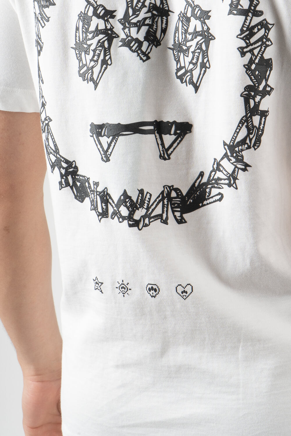 Barrow Barb Wire Face T-Shirt White