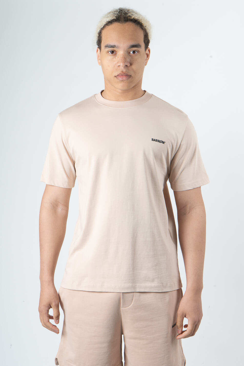 Barrow Label Jersey Round Neck T-Shirt Sand