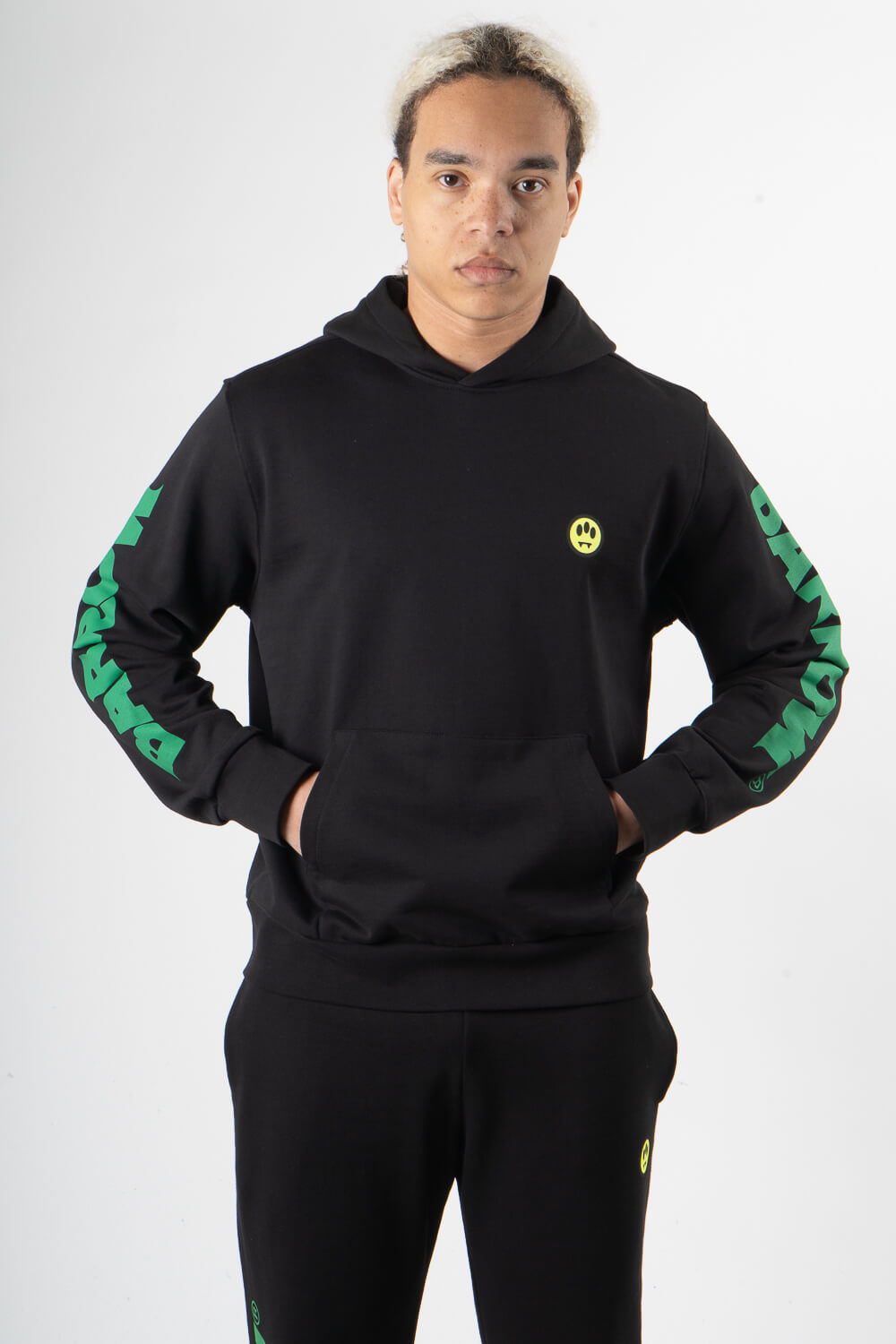 Barrow Logo Print Hoodie Black