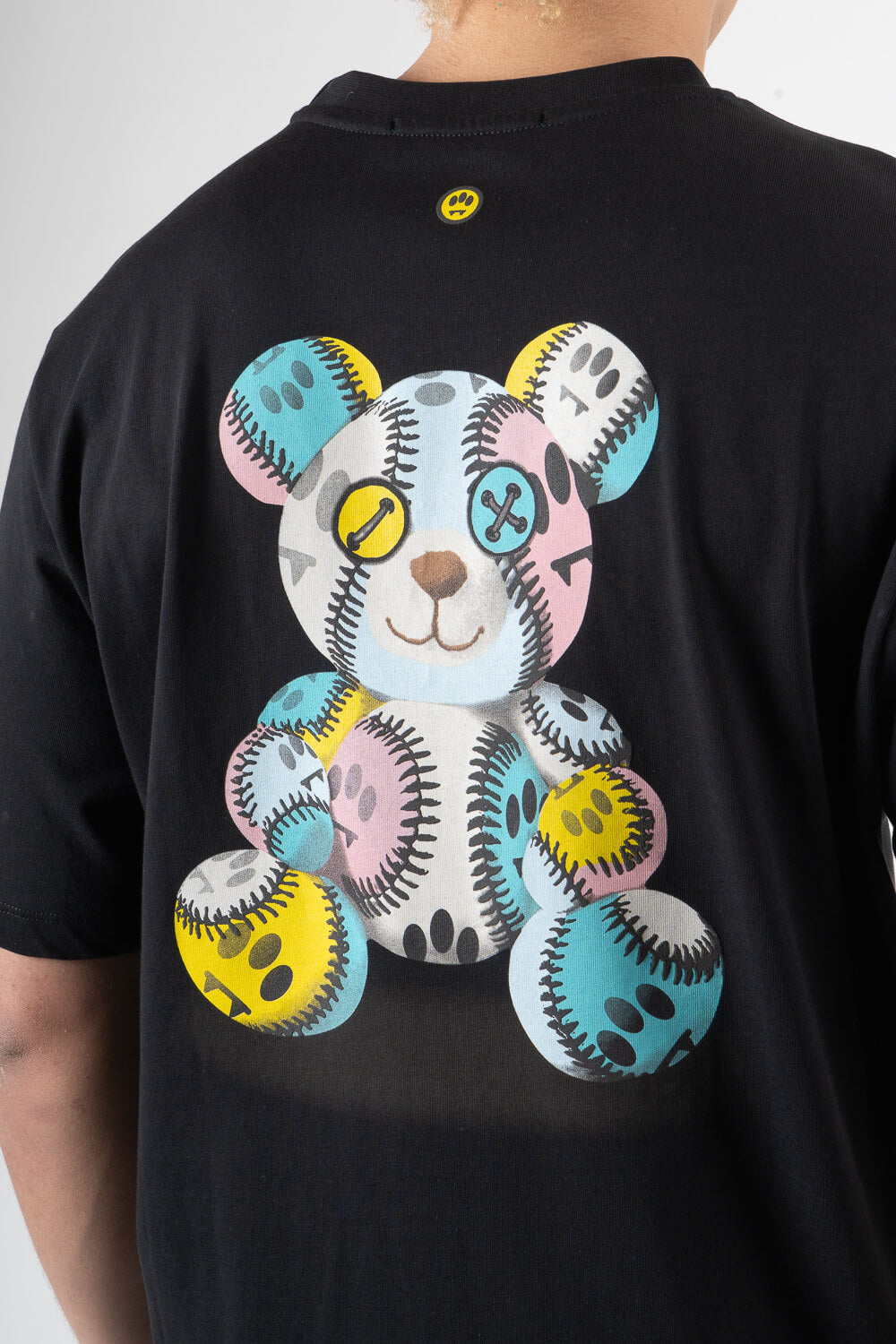Barrow Multicoloured Bear Jersey T-Shirt Black