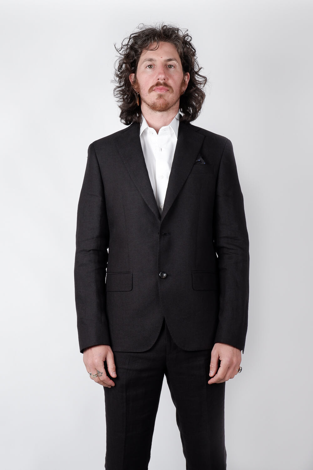 Star Napoli Linen Blazer Black