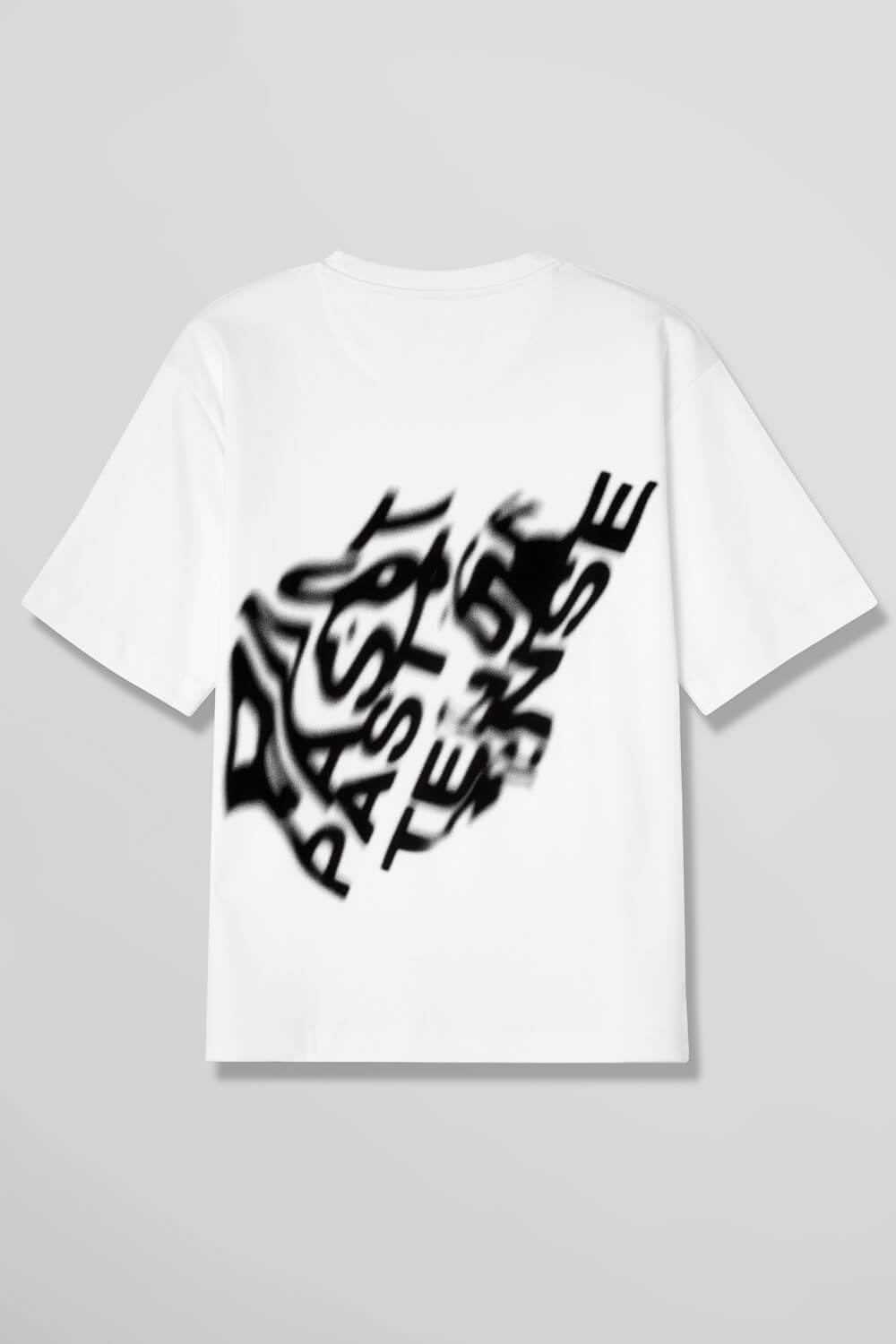 Blurred Back Logo Crewneck T-Shirt White