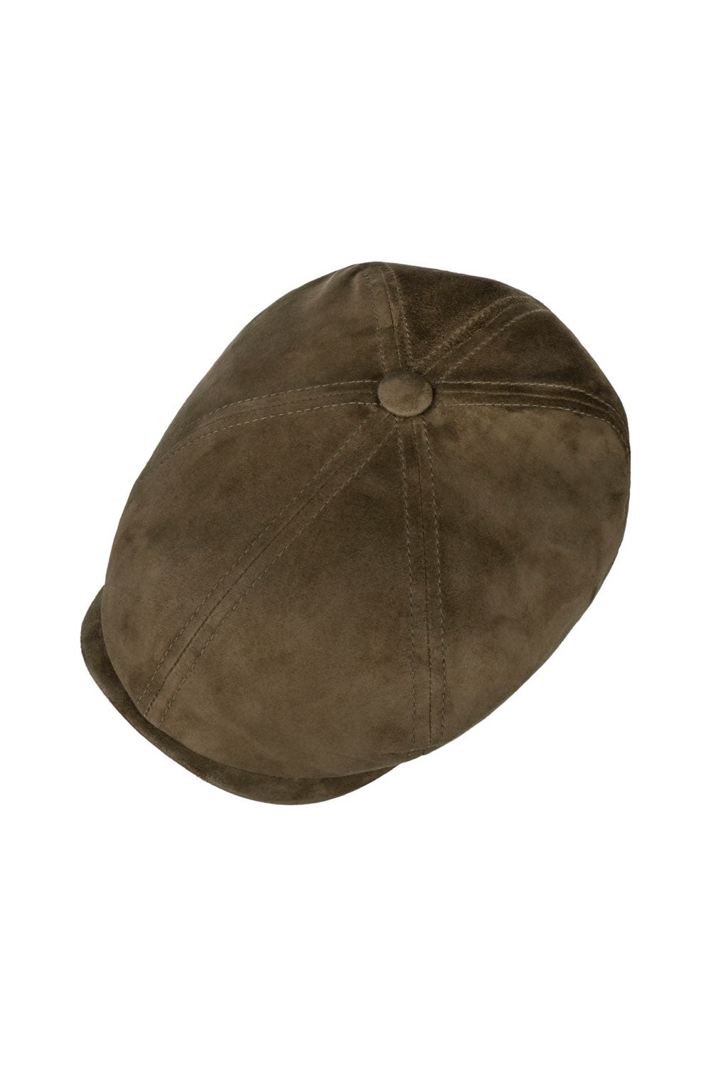 6 Panel Goat Suede Cap Brown
