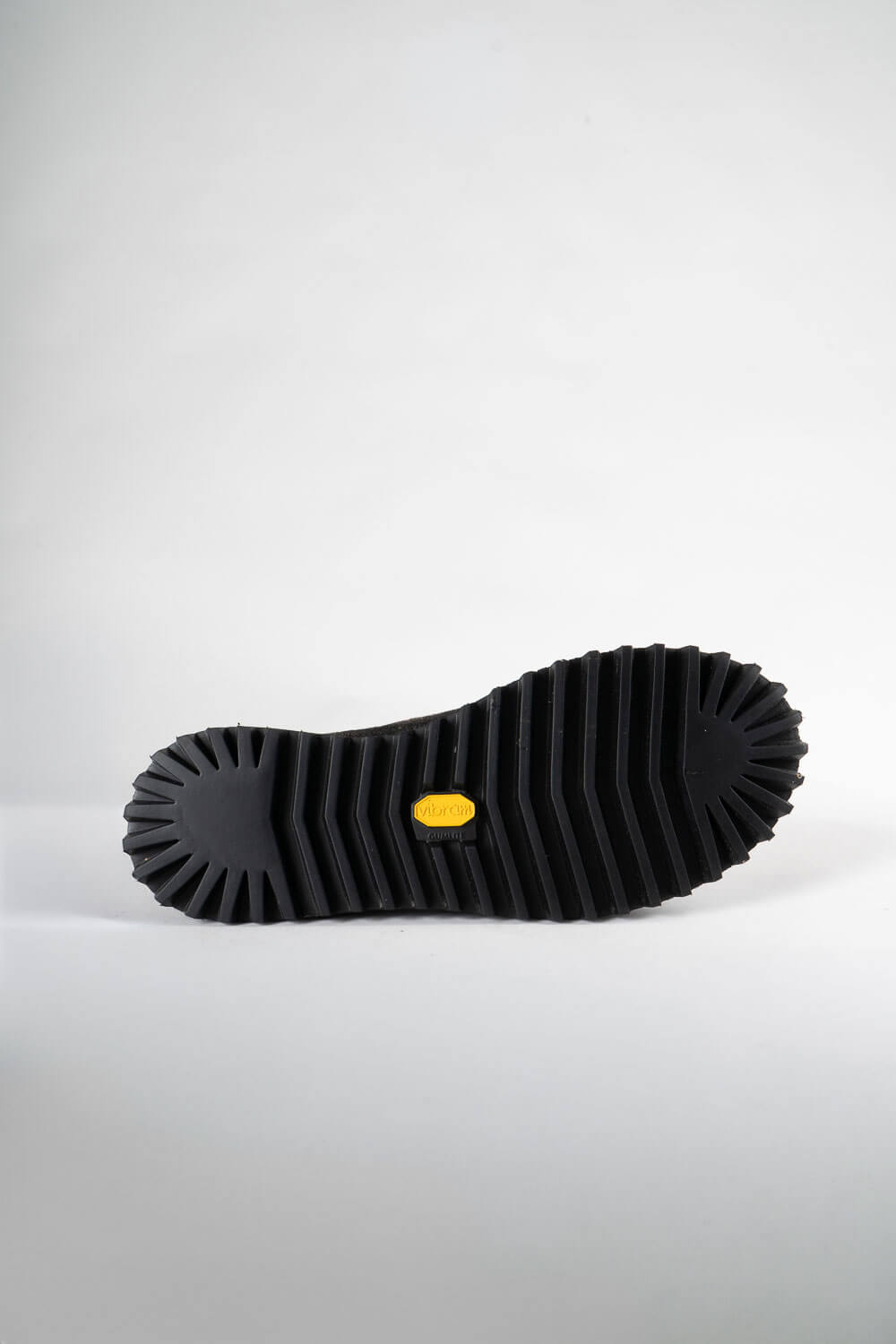 Brushed Leather Suede Hiker Boot W/ Vibrant Sole Black