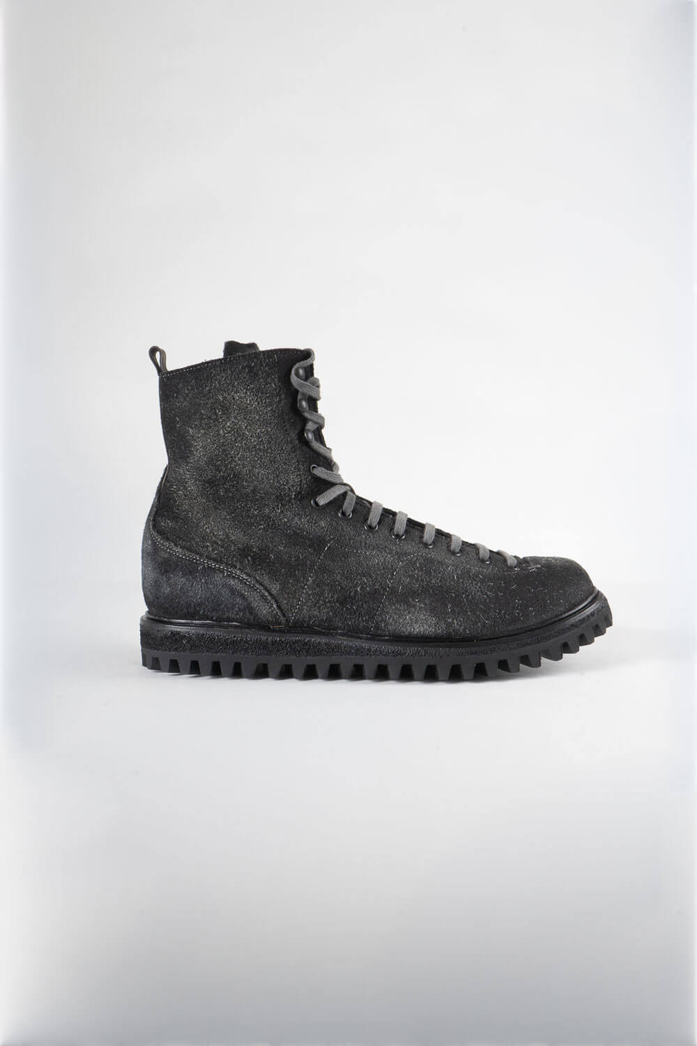 Brushed Suede Leather Hicker Boot Grey