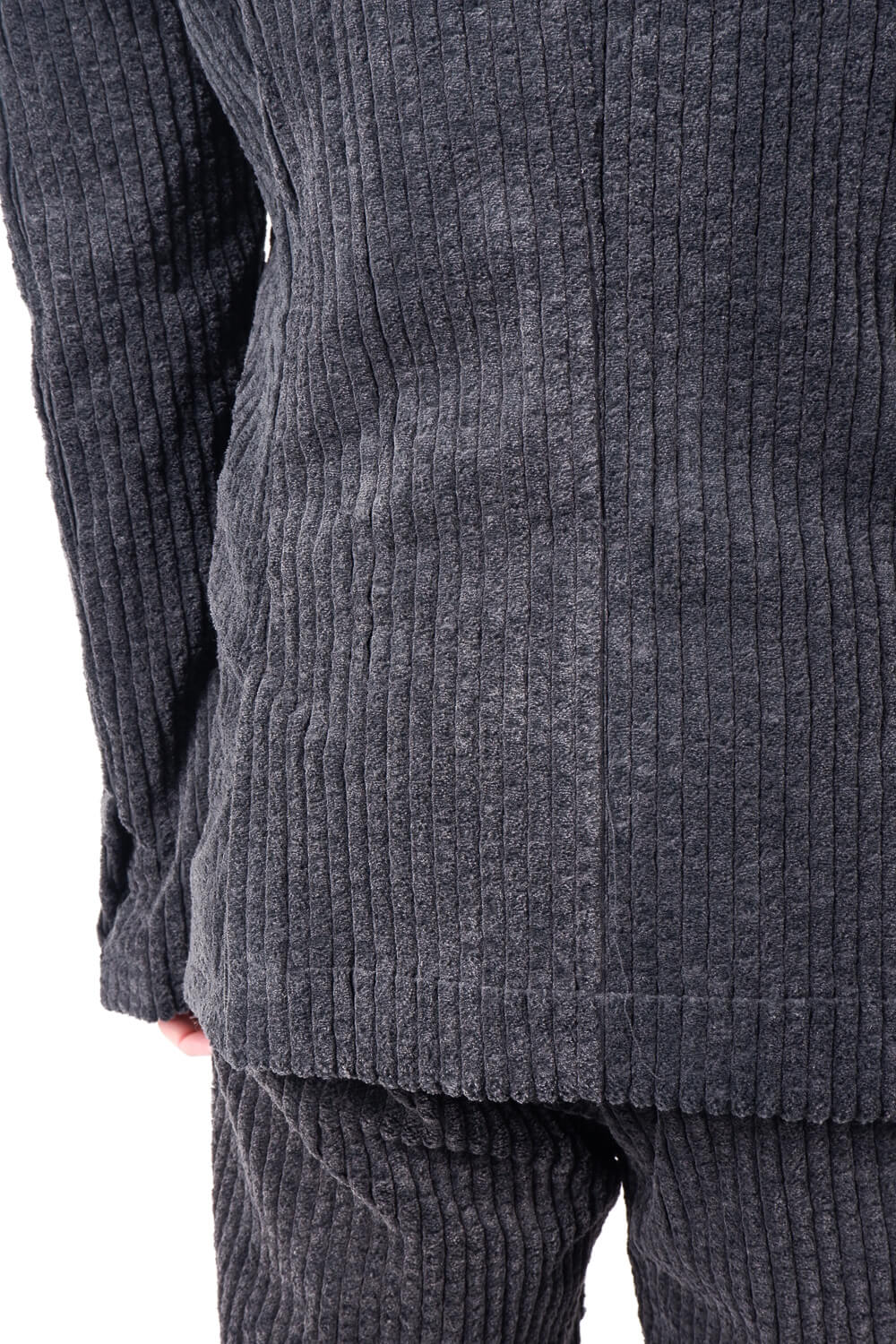 Button-Up Corduroy Jacket Charcoal