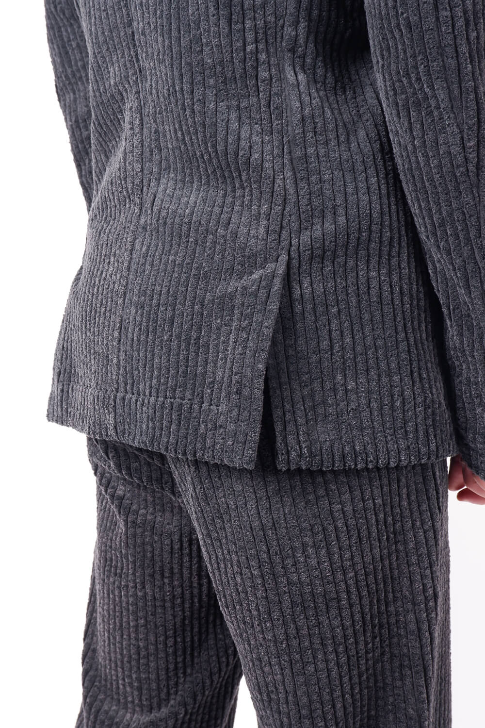 Button-Up Corduroy Jacket Charcoal