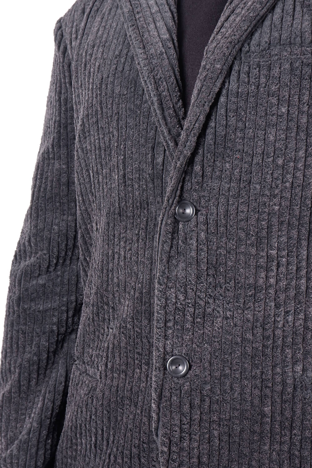 Button-Up Corduroy Jacket Charcoal