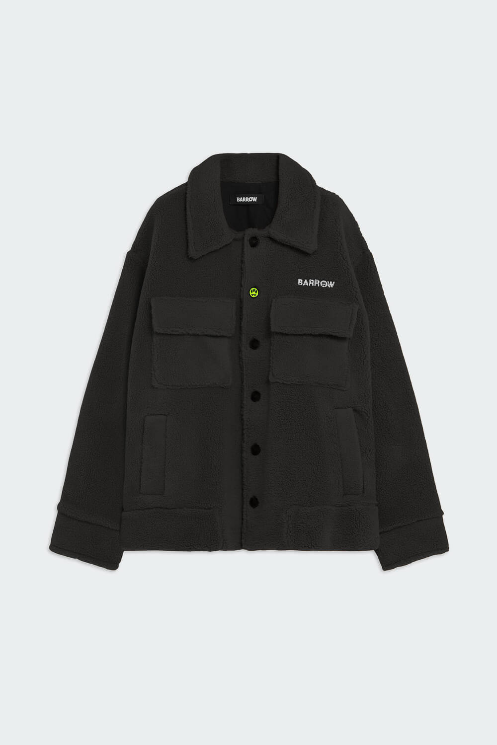 Button-Up Fleece Bear Jacket Black