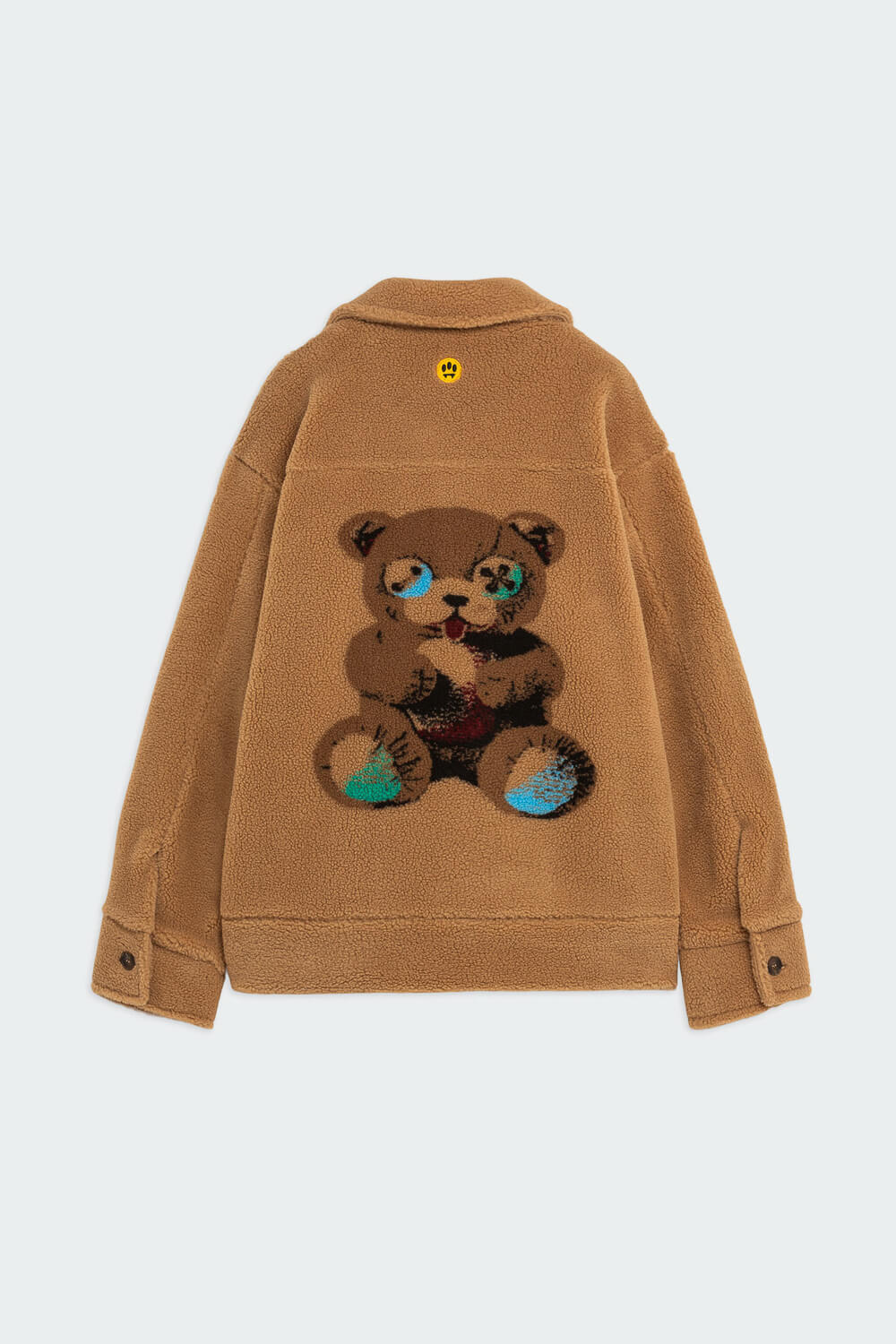 Button-Up Fleece Bear Jacket Camel