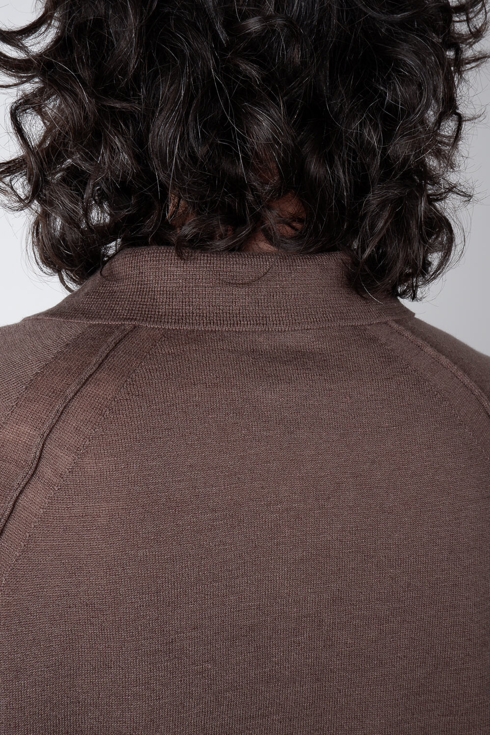 Button Up Linen Polo Brown