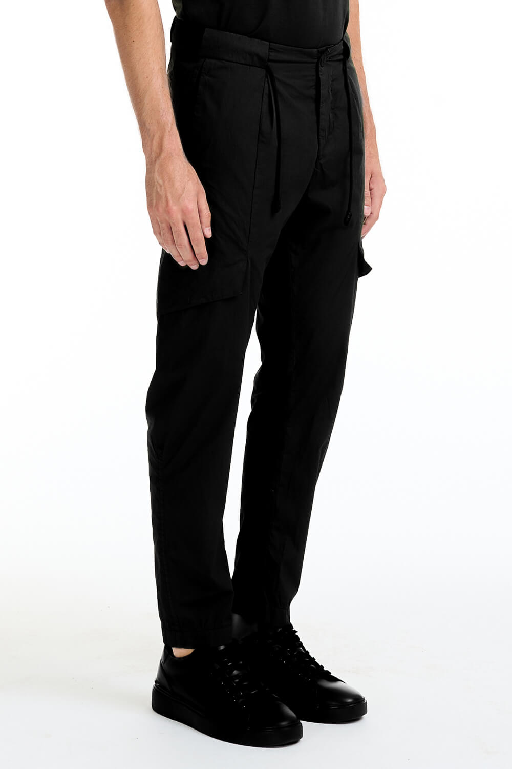 Lightweight Cargo Cotton Trouser Black