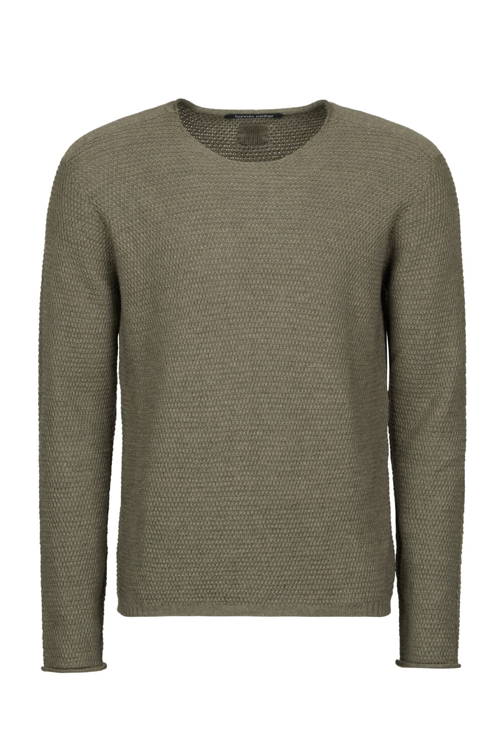 Cable Lana Virgin Wool Sweater Olive Green