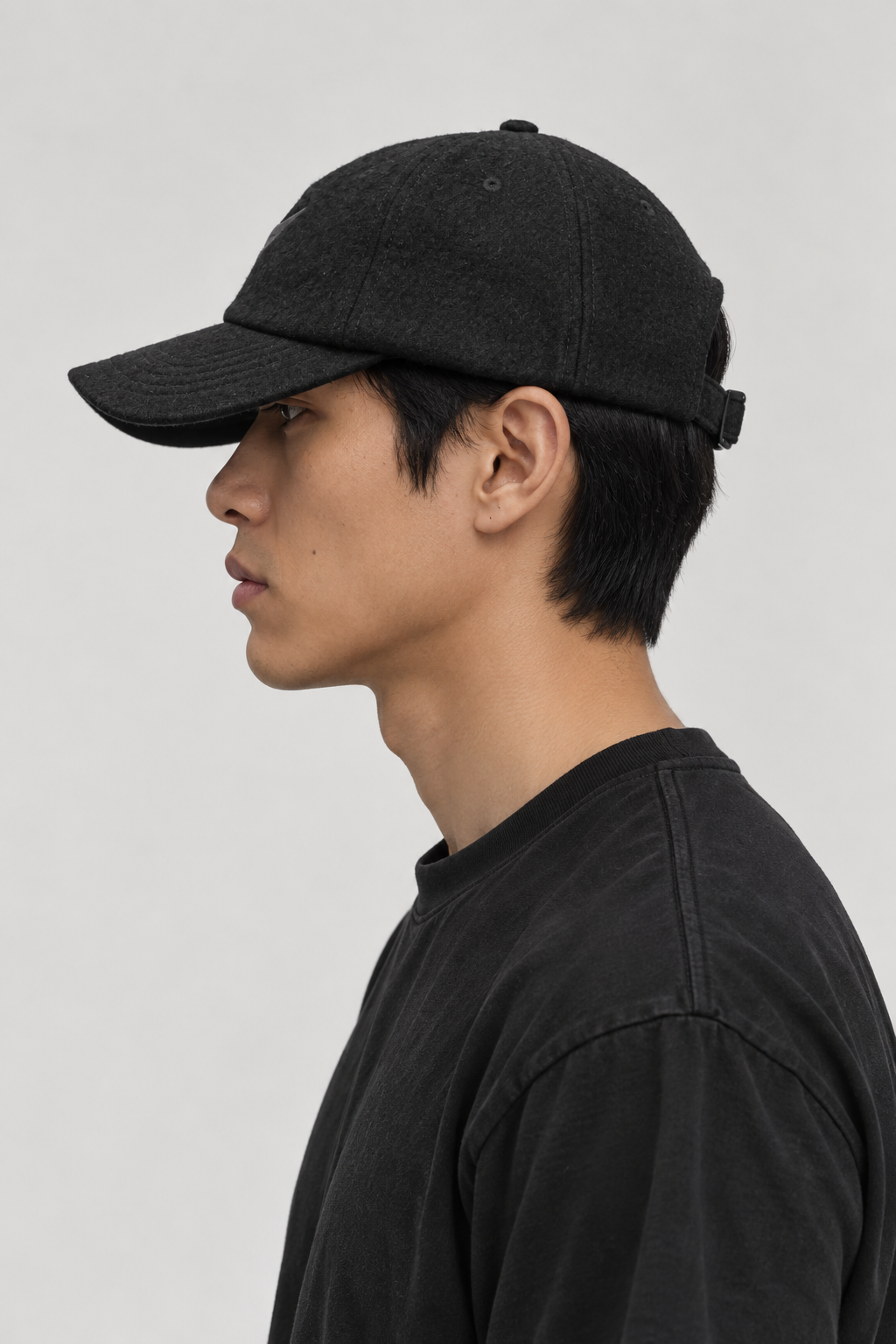Cap W 69 Wool Slash Logo Black