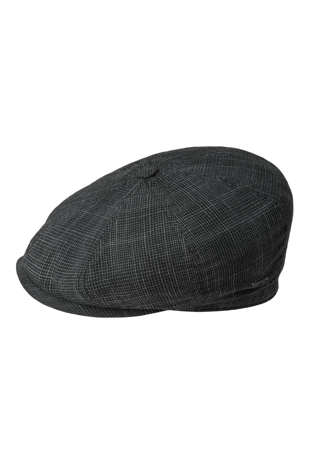 Conall Linen Herringbone Hat Black