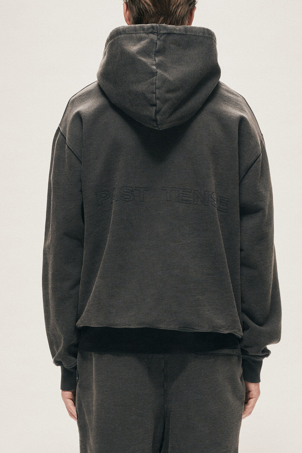 Contrast Stitch Hoodie Charcoal