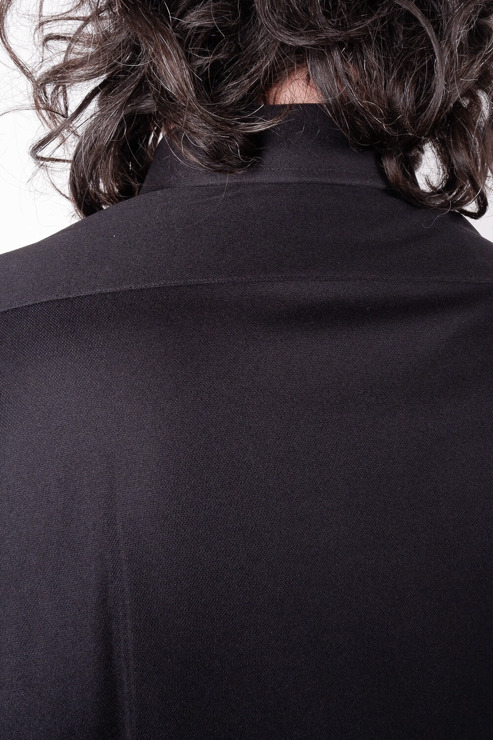 Cotton Stretch Tech Button-Up Shirt Black