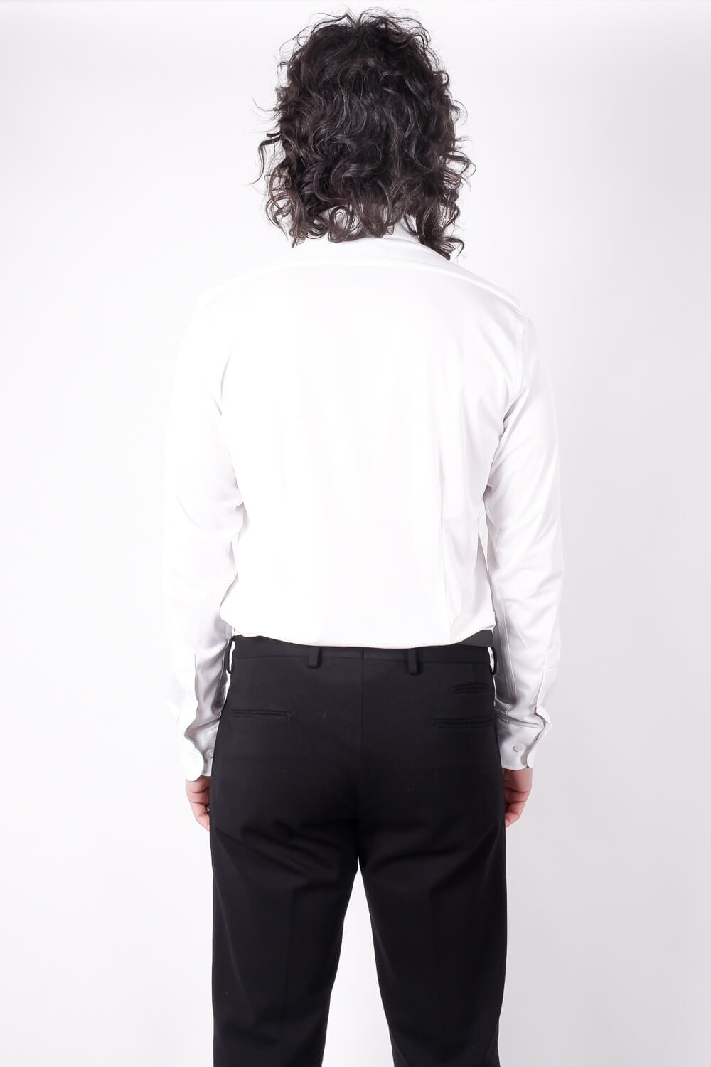 Cotton Stretch Tech Button-Up Shirt White