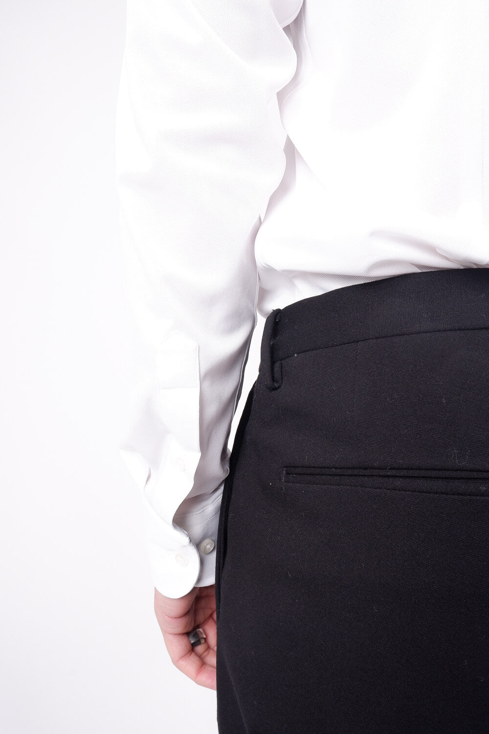 Cotton Stretch Tech Button-Up Shirt White