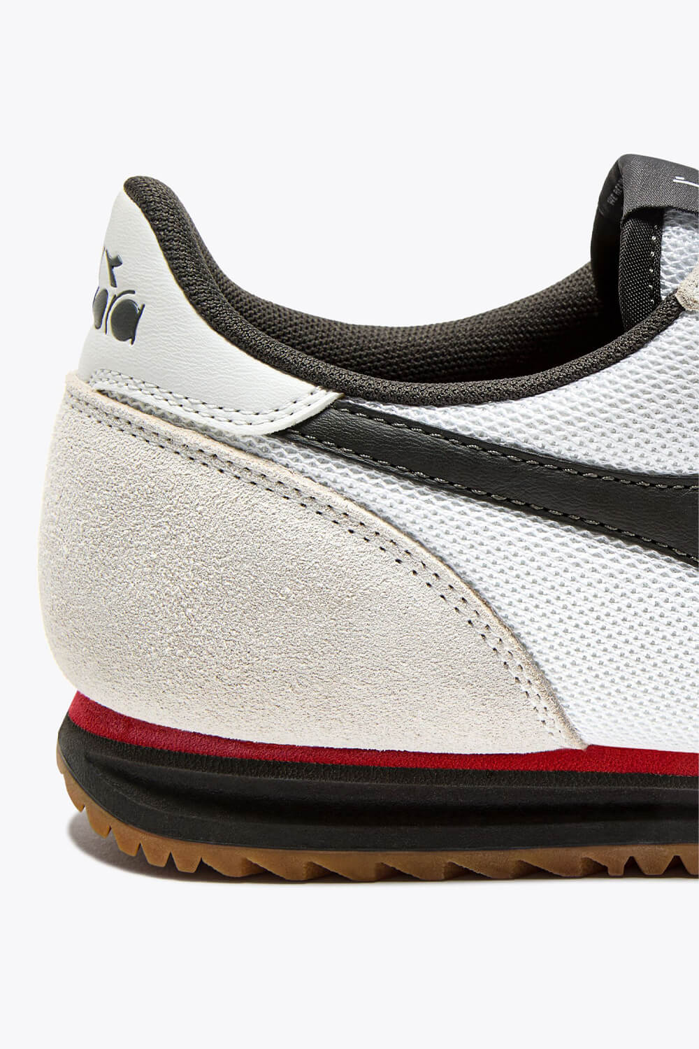 Cross Low-Profile Suede Sneaker White/Black