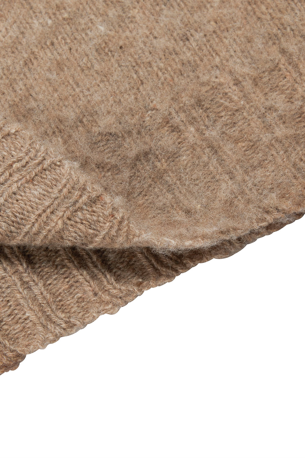 Eco Mohair Round Neck Sweater Camel