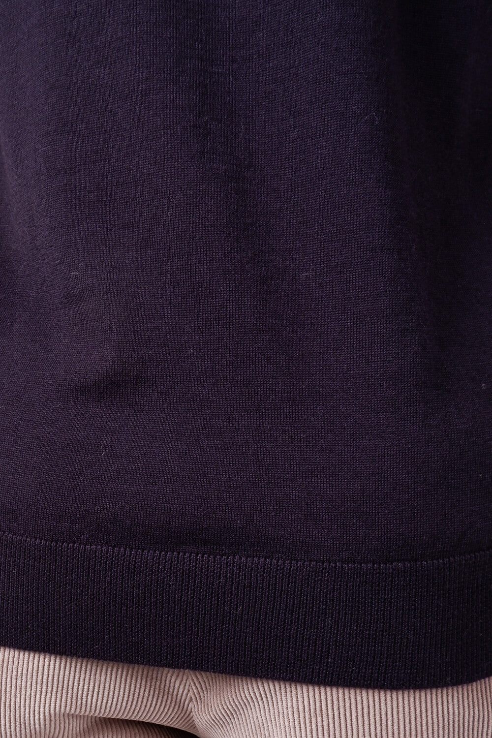 Extra Fine Merino Wool Round Neck T-Shirt Navy