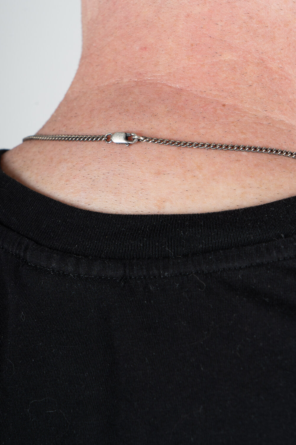Fabric Necklace Silver W/ 9kt Gold Detail