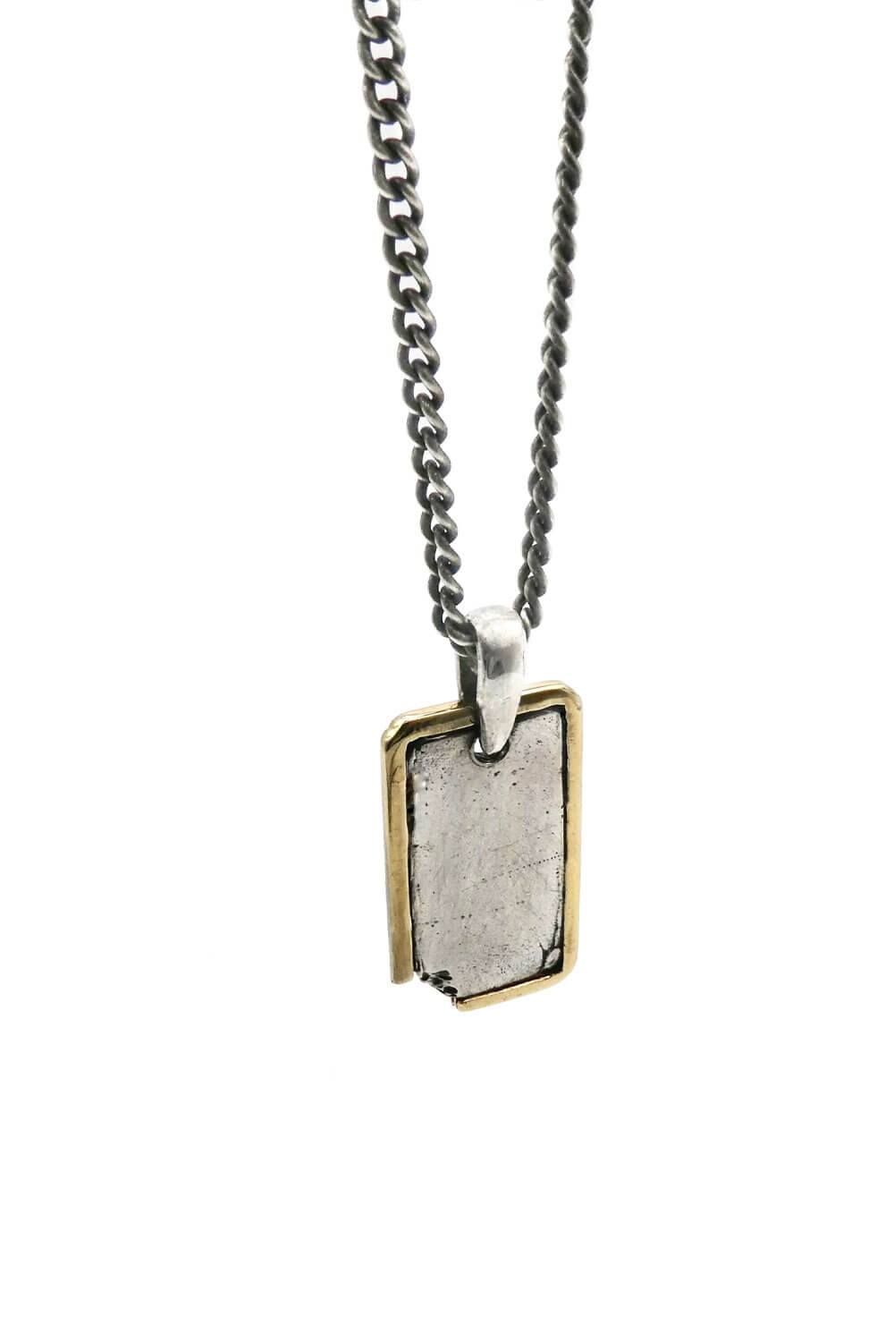 Frame Necklace Silver W/ 9kt Gold Detail