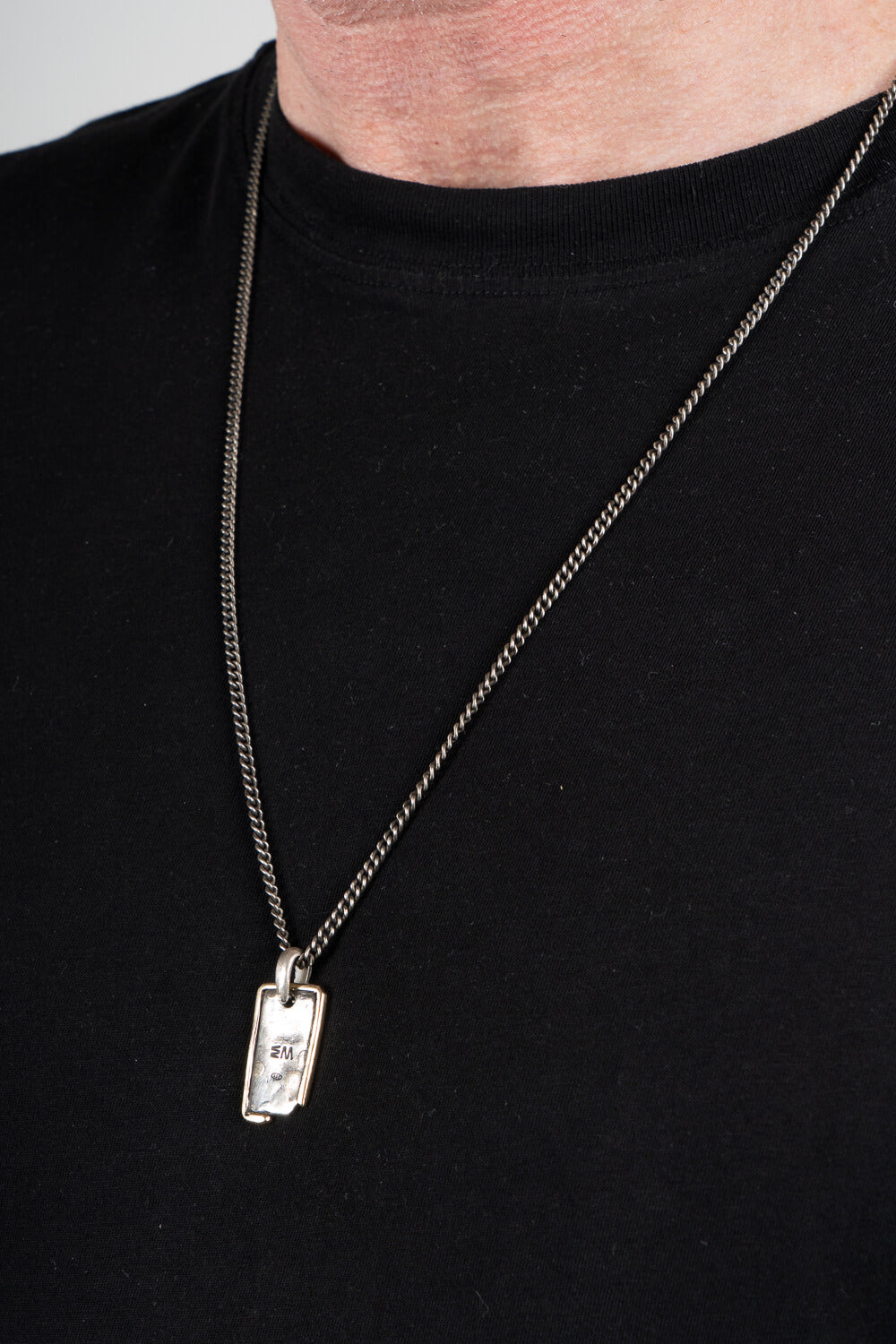 Frame Necklace Silver W/ 9kt Gold Detail