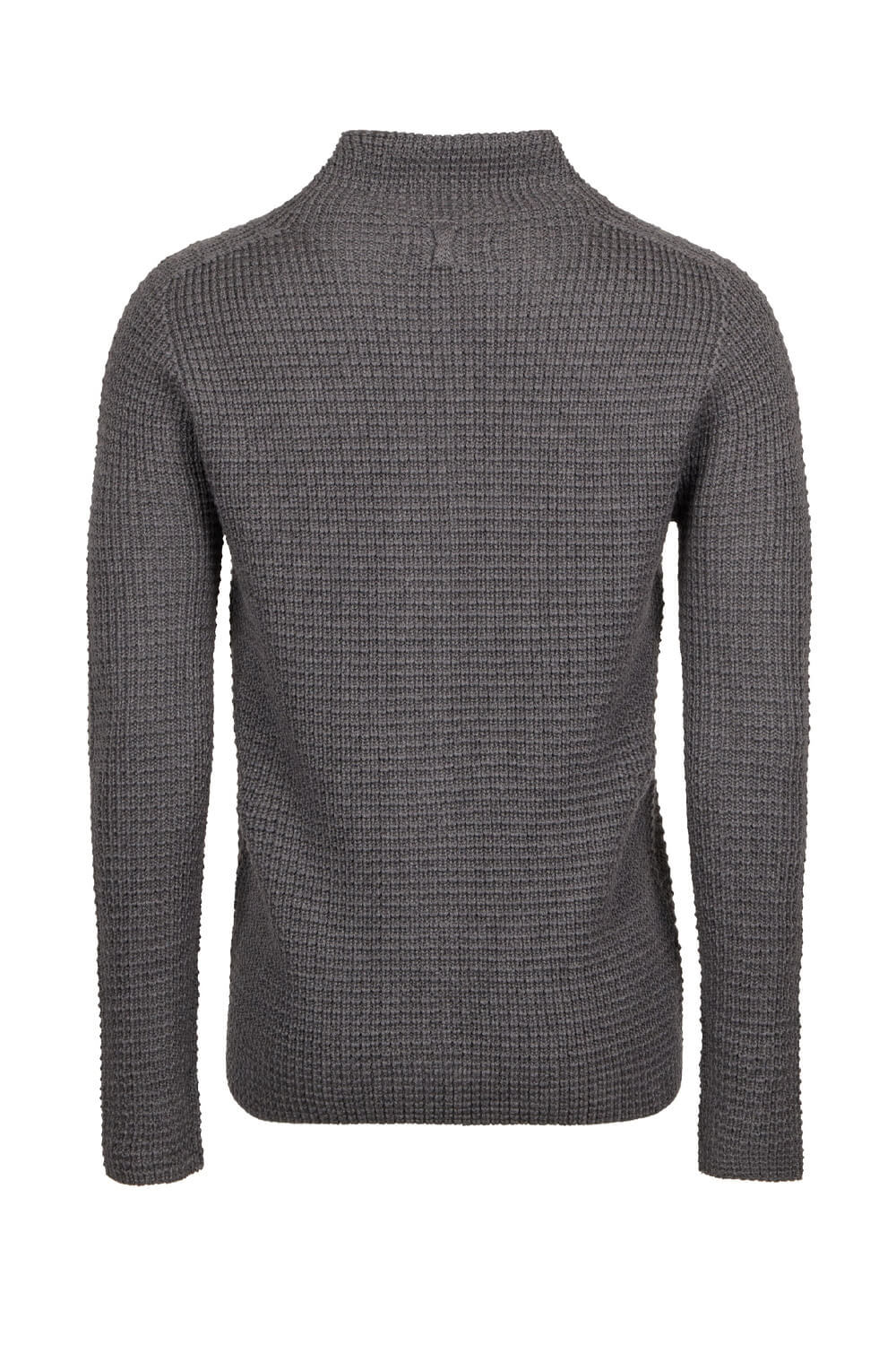 Full Zip Cable Virgin Wool Cardigan Grey