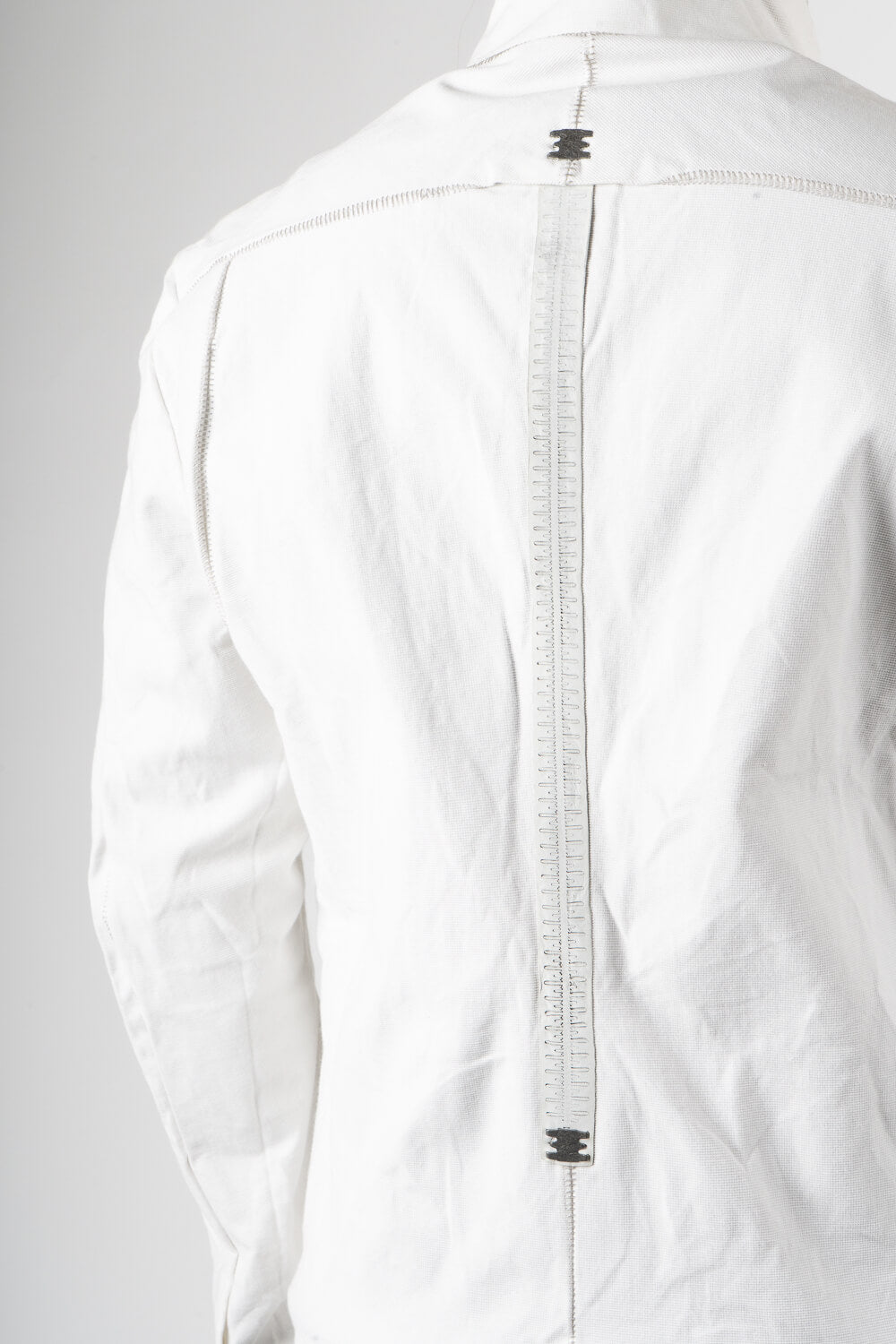Gusset Zip-Up Pocket Detail Jacket White