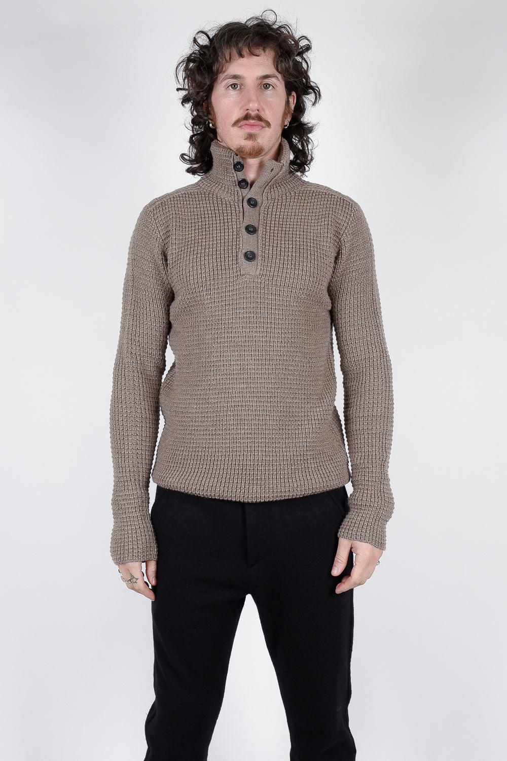 Buy the Hannes Roether Half Button Wool Sweater in Beige at Intro. Spend £50 for free UK delivery. Official stockists. We ship worldwide.
