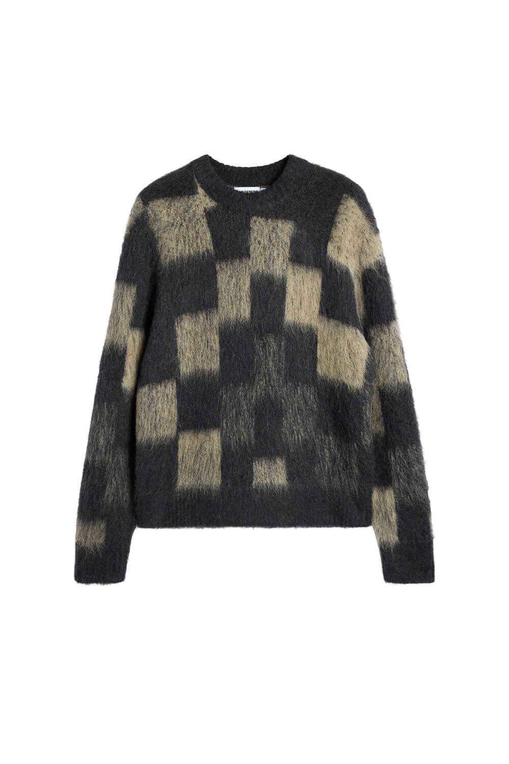 Hank Hairy Graphic Knit Beige/Black