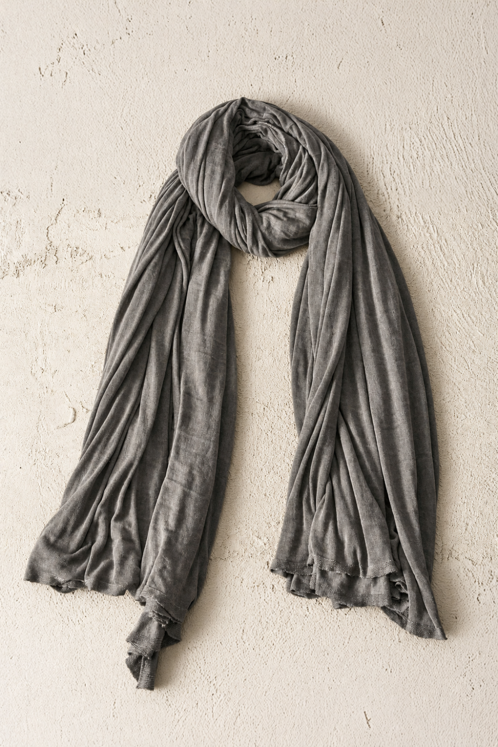 Viscose Keffiyeh Long Scarf Grey