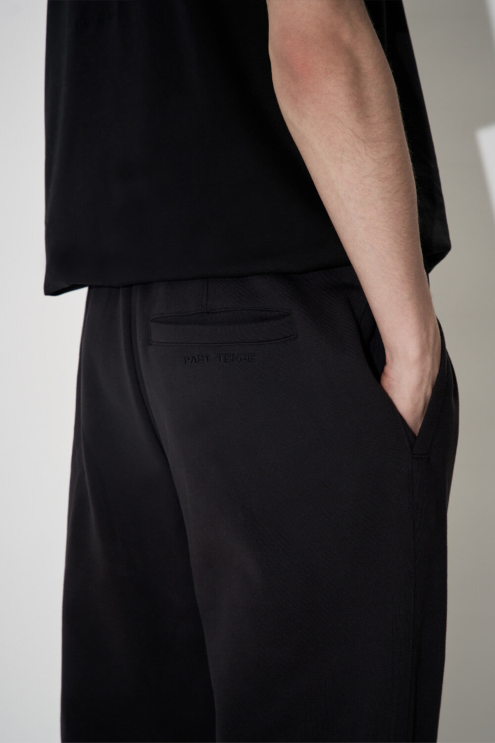 Heavy Cotton Relaxed Fit Jersey Trousers Black
