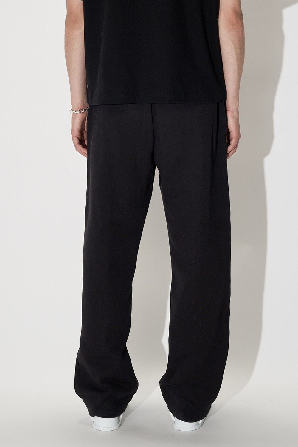 Heavy Cotton Relaxed Fit Jersey Trousers Black