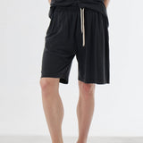 Italian Silk/Cotton Shorts Charcoal
