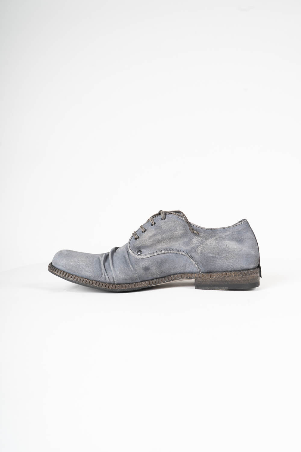 Italian Calf Brushed Effect Derby Shoe Grey