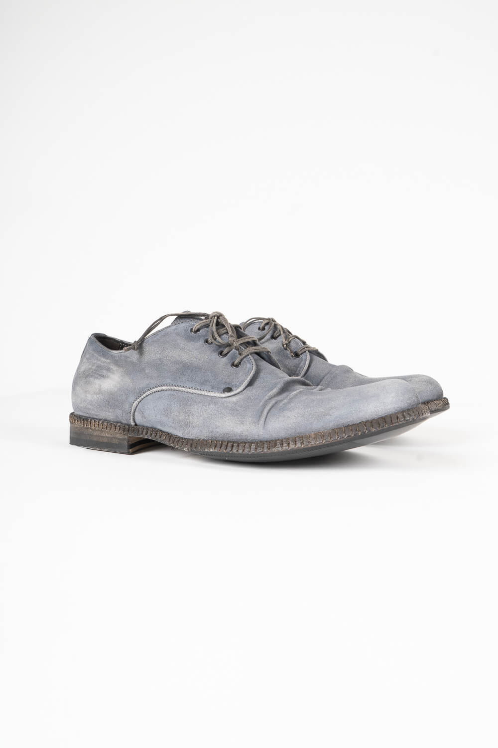 Italian Calf Brushed Effect Derby Shoe Grey
